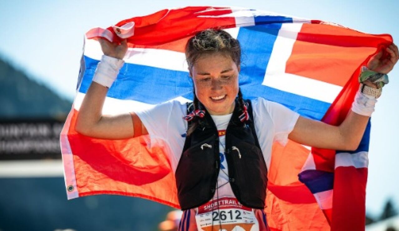 La atleta de trial Ida Amelie Robsahm, en una competici&oacute;n
