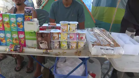 Uno de los puestos de la playa del Trampolín Antena 3 Noticias