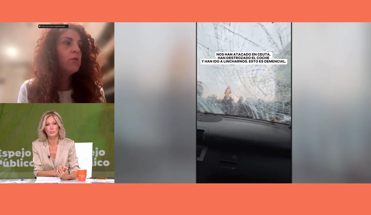 Víctima de una agresión dentro del coche por parte de grupos de manifestantes ceutís