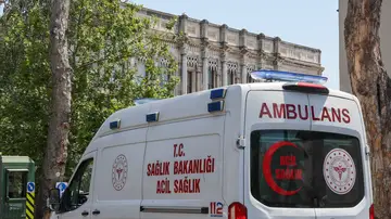 Imagen de archivo de una ambulancia de Turquía Imagen de archivo de una ambulancia de Turquía