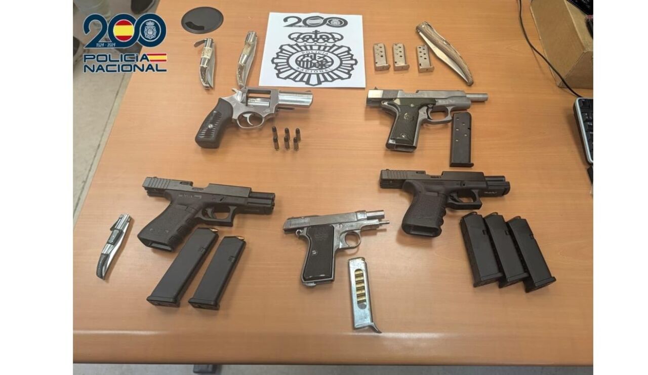 Imagen de las armas incautadas