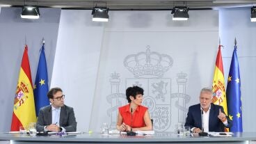 Imagen de archivo de una rueda de prensa del Consejo de Ministros