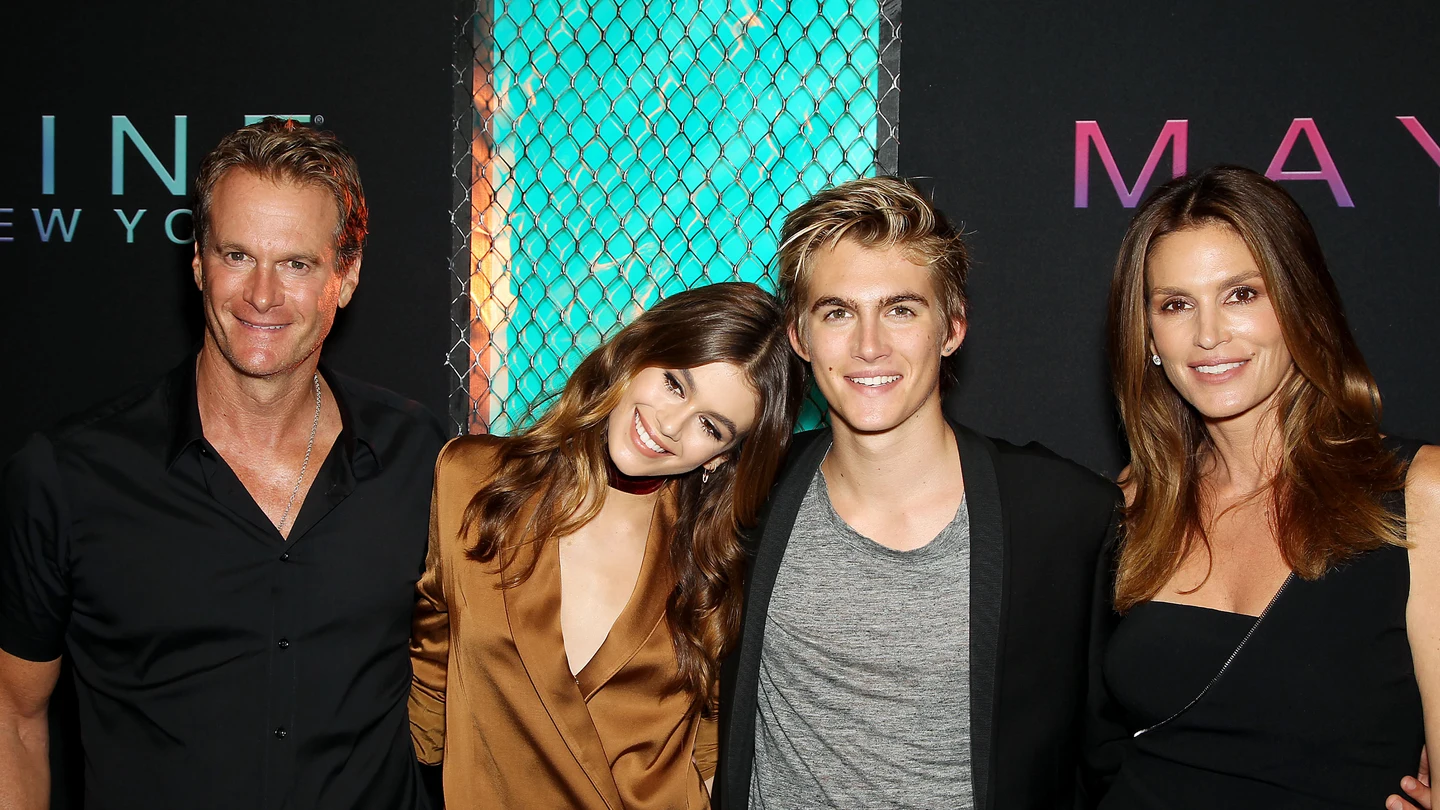 Cindy Crawford, Rande Gerber y sus hijos Presley y Kaia Gerber Cindy Crawford, Rande Gerber y sus hijos Presley y Kaia Gerber