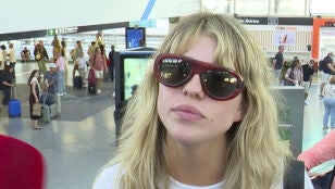 Anita Matamoros, a su llegada a Madrid