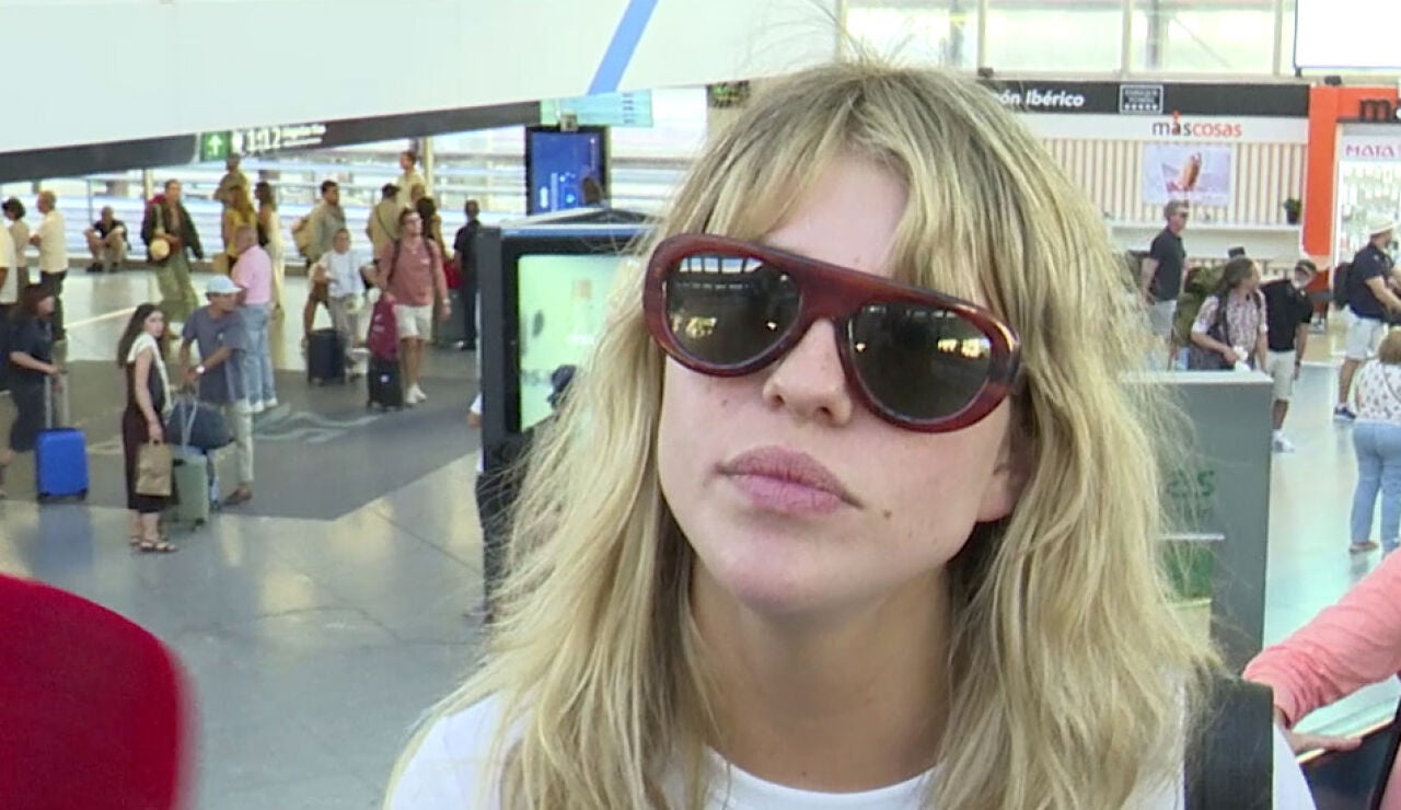 Anita Matamoros, a su llegada a Madrid