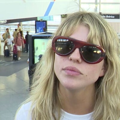 Anita Matamoros, a su llegada a Madrid