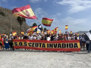 Imagen de archivo de una manifestación en Ceuta Imagen de archivo de una manifestación en Ceuta