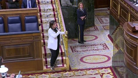 V&Iacute;DEO Del momento en la que expulsan del Congreso a la diputada del PP Ana V&aacute;zquez por llevar un "arma"