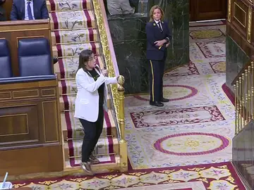 VÍDEO Del momento en la que expulsan del Congreso a la diputada del PP Ana Vázquez por llevar un "arma" VÍDEO Del momento en la que expulsan del Congreso a la diputada del PP Ana Vázquez por llevar un "arma"