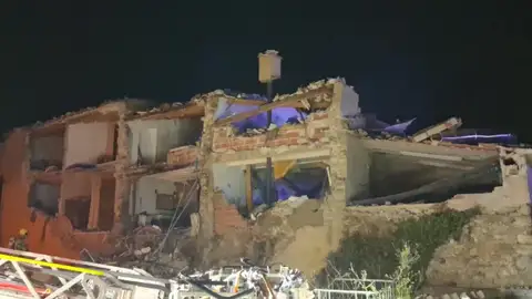 El hotel tras la explosión El hotel tras la explosión