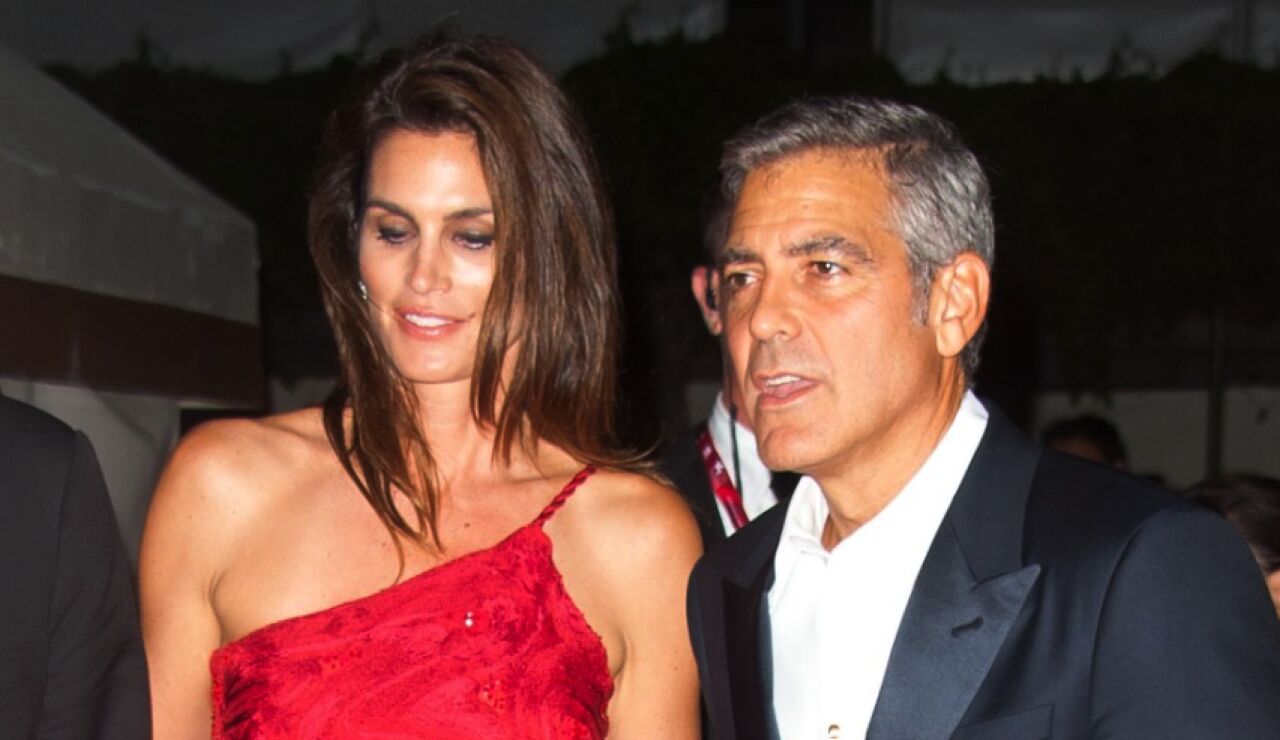 Cindy Crawford y George Clooney
