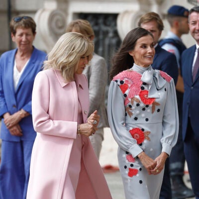 La reina Letizia y Brigitte Macron