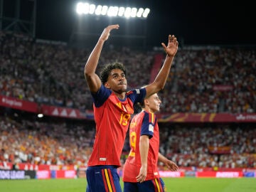 Lamine Yamal en el Espa&ntilde;a-Croacia de la Nations League.
