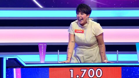 Mar&iacute;a en La ruleta de la suerte noche