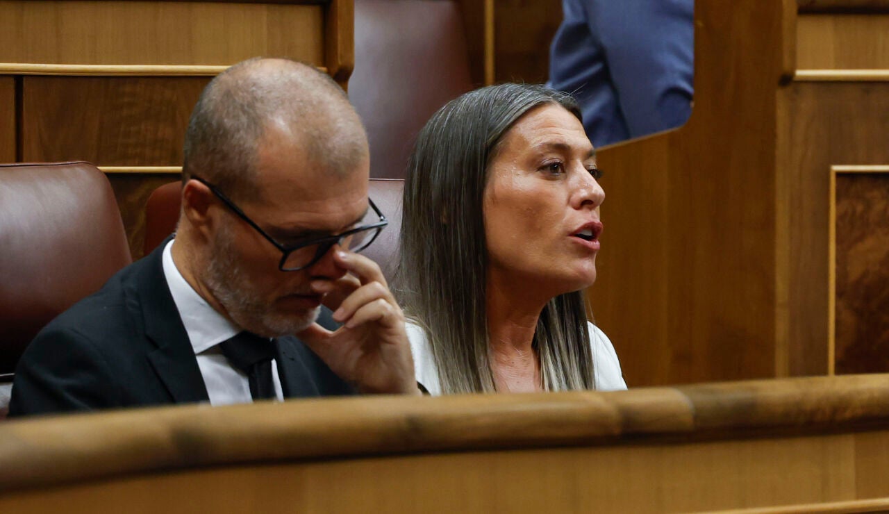 La portavoz de Junts M&iacute;riam Nogueras asiste al pleno del Congreso este viernes