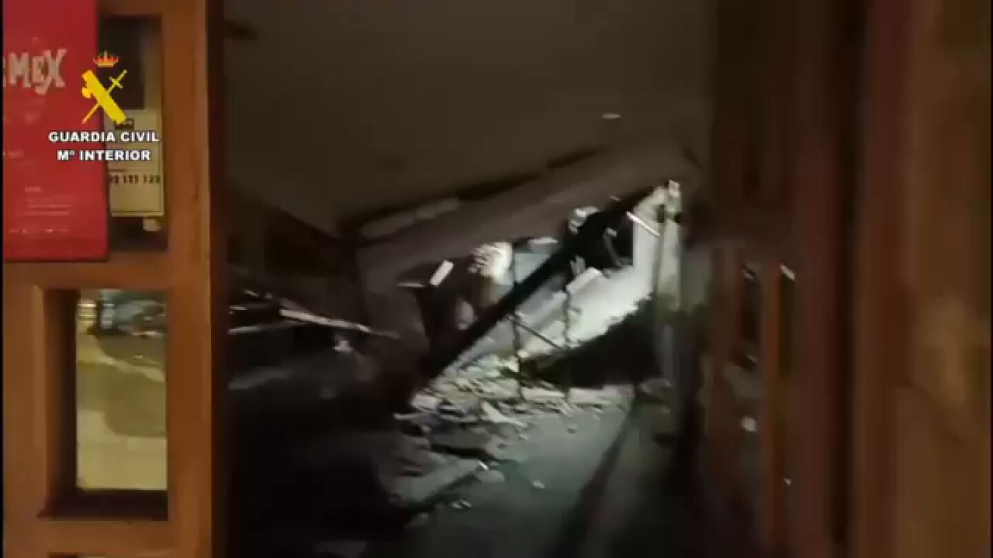 Derrumbe techo en un bar de la Rioja