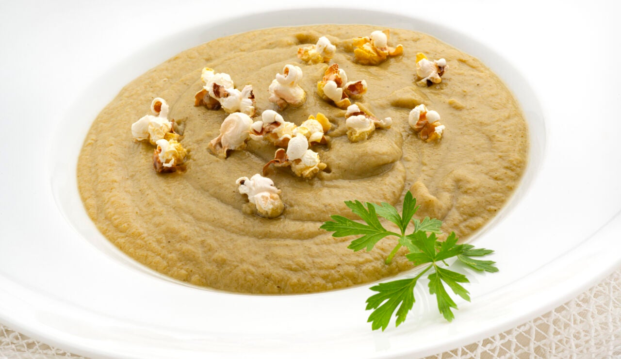 Crema de br&oacute;coli con palomitas de ma&iacute;z: &ldquo;Vais a ver que rica&rdquo;