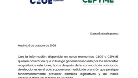 Comunicado de CEOE y CEPYME