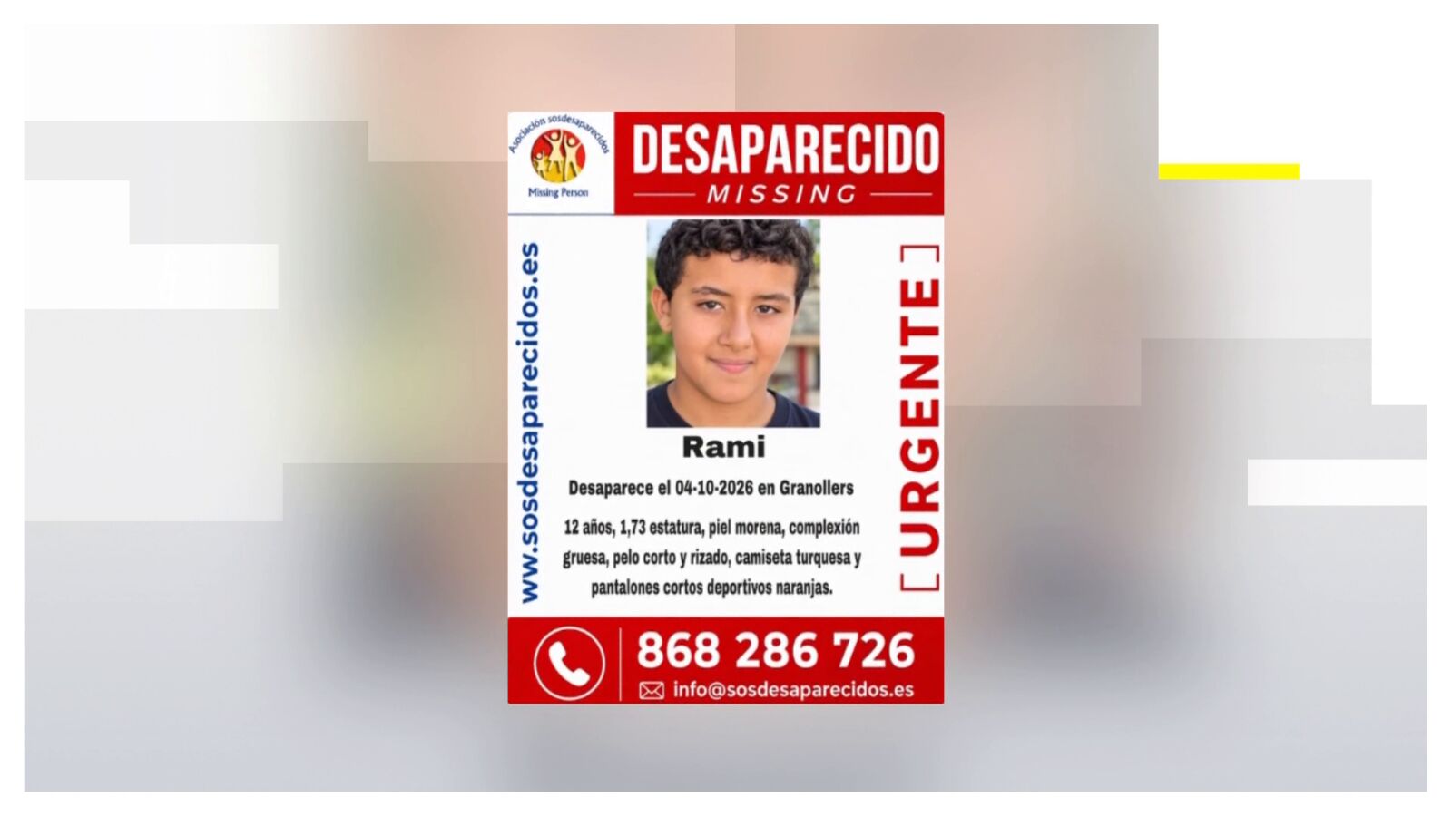 Buscan a Rami, un menor de 12 años con autismo desaparecido durante el temporal en Granollers