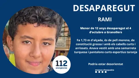 Rami, un menor desaparecido en Granollers Rami, un menor desaparecido en Granollers