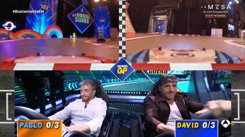 La espectacular carrera de coches de radio control entre Pablo Motos y David Bustamante