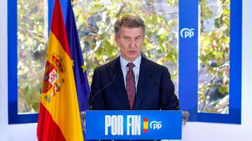 El l&iacute;der del PP, Alberto N&uacute;&ntilde;ez Feij&oacute;o da una rueda de prensa tras la Junta Directiva Nacional del Partido Popular 