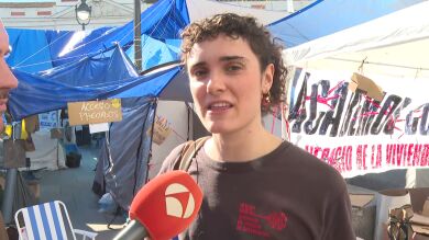 Miren Beriain, acampada en Sol: 