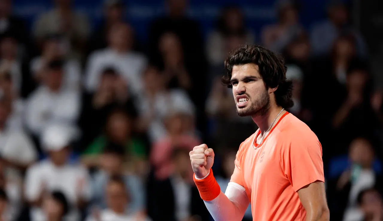 Carlos Alcaraz en el Abierto de Japón