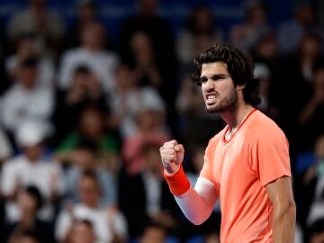Carlos Alcaraz en el Abierto de Jap&oacute;n
