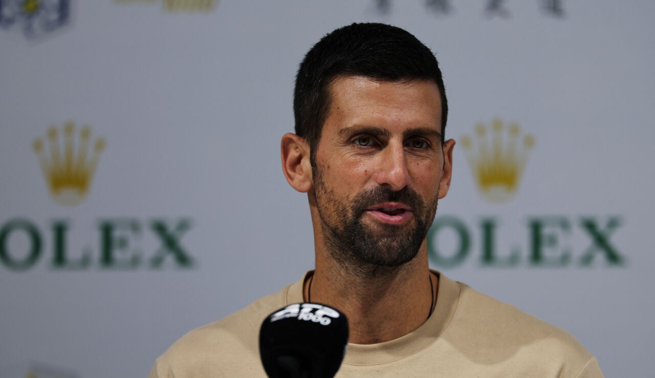 Djokovic, en rueda de prensa en Shangh&aacute;i
