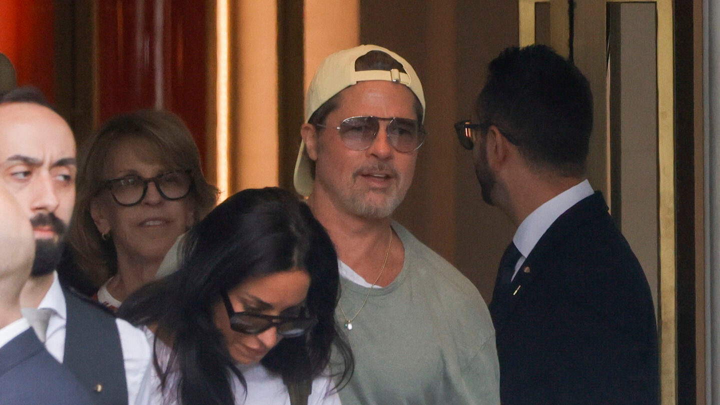 Brad Pitt y su novia Ines de Ramon en Madrid
