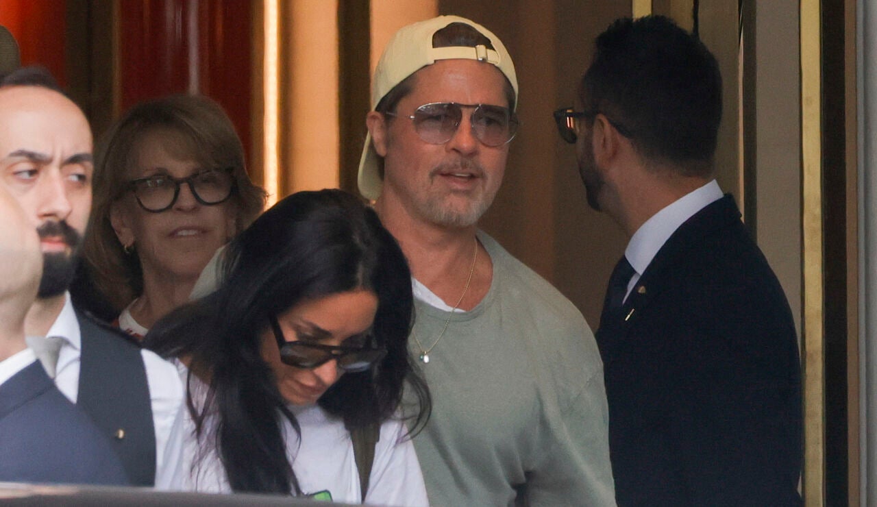 Brad Pitt y su novia Ines de Ramon en Madrid