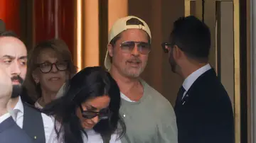 Brad Pitt y su novia Ines de Ramon en Madrid Brad Pitt y su novia Ines de Ramon en Madrid
