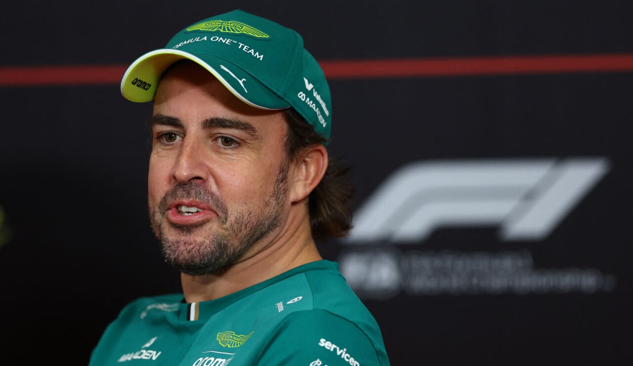 Fernando Alonso, en la rueda de prensa de este jueves en Marina Bay