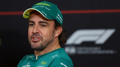 Fernando Alonso, en la rueda de prensa de este jueves en Marina Bay