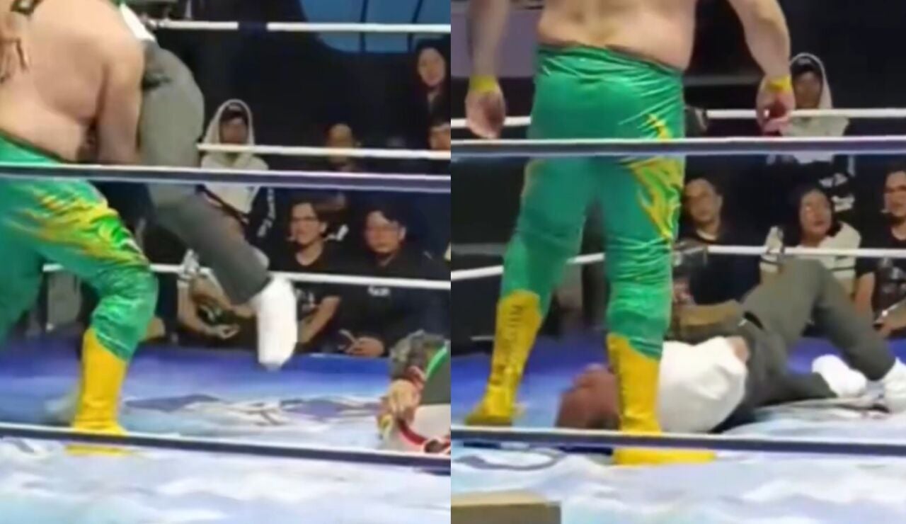 Momento en el que Gerardo Germ&aacute;n Pineda, alias El B&uacute;ho, recibe el martinete mortal