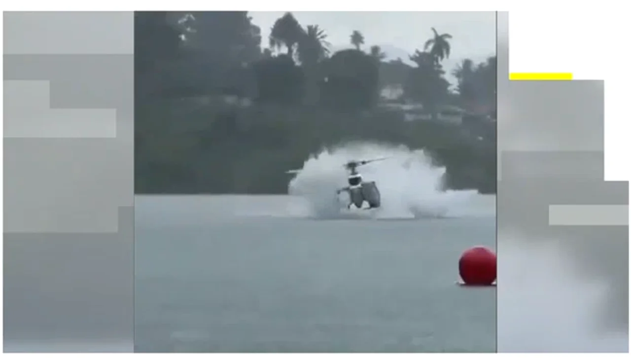 Helicóptero se estrella en Guatemala