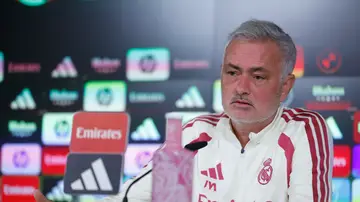 Mourinho, en la rueda de prensa de este viernes Mourinho, en la rueda de prensa de este viernes