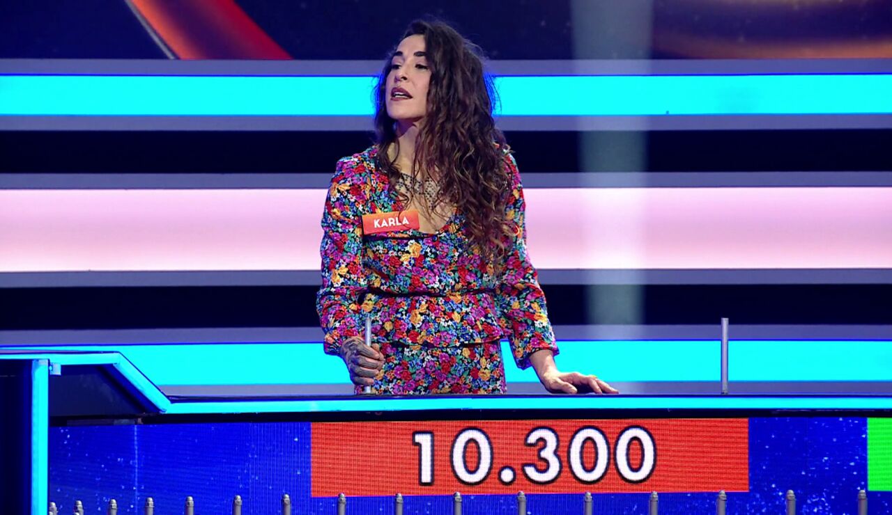 Karla en La ruleta de la suerte