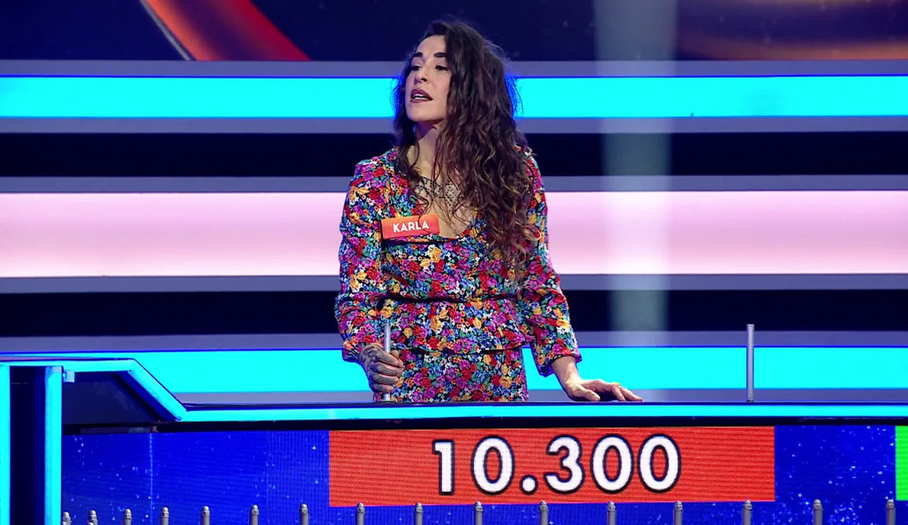 Karla en La ruleta de la suerte