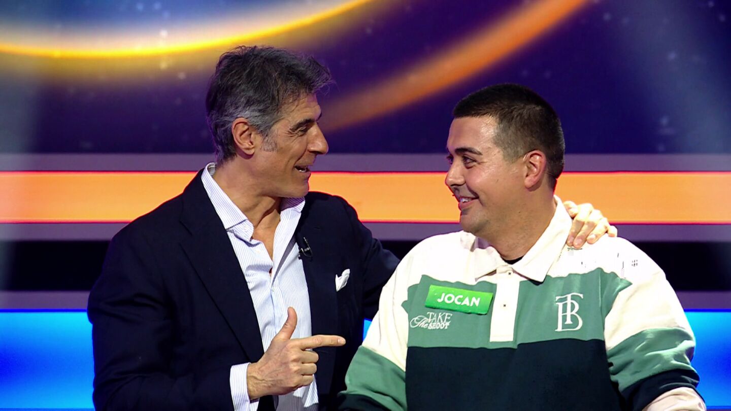 Jorge Fernández y Jocan en La ruleta de la suerte noche
