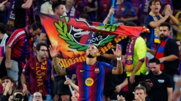 Gabriel Jes&uacute;s celebra su gol ante el Getafe