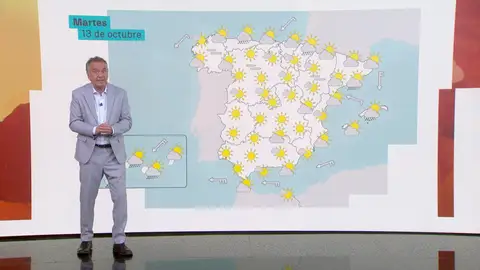 Roberto Brasero y la previsión del martes 13 de octubre Roberto Brasero y la previsión del martes 13 de octubre