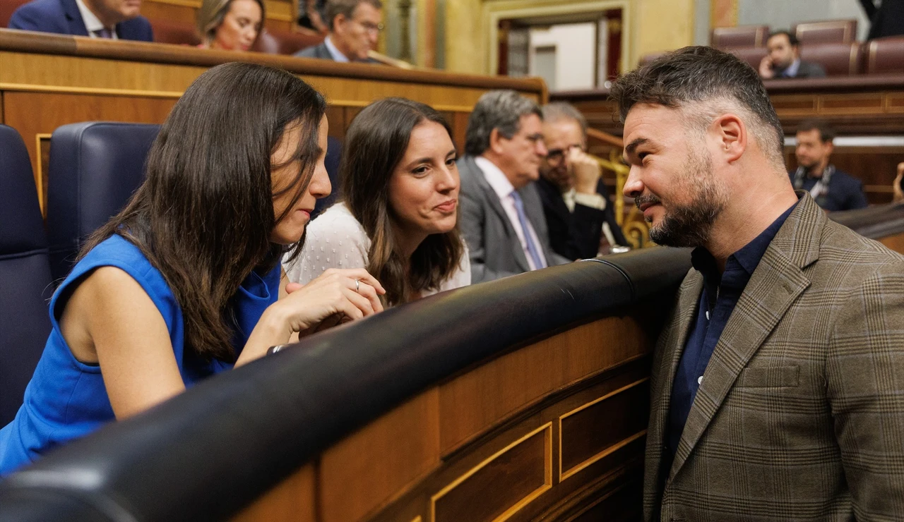 Imagen de Ione Belarra, Irene Montero y Gabriel Rufián