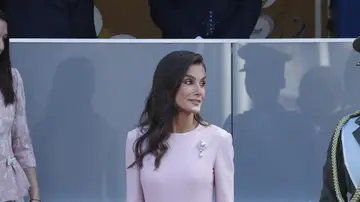 La reina Letizia durante el desfile militar del Día de la Hispanidad 2026 La reina Letizia durante el desfile militar del Día de la Hispanidad 2026