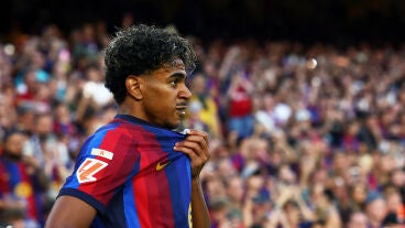 Lamine Yamal, en el partido ante el Getafe en LaLiga