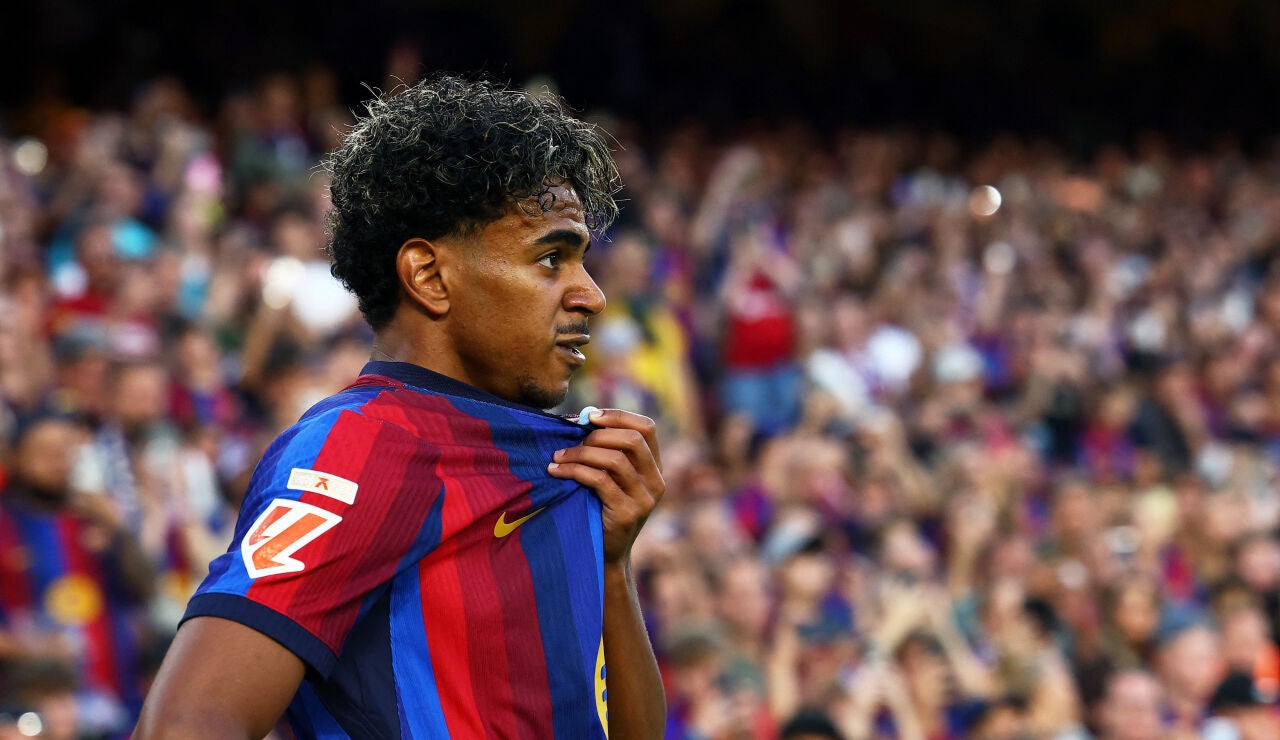 Lamine Yamal, en el partido ante el Getafe en LaLiga