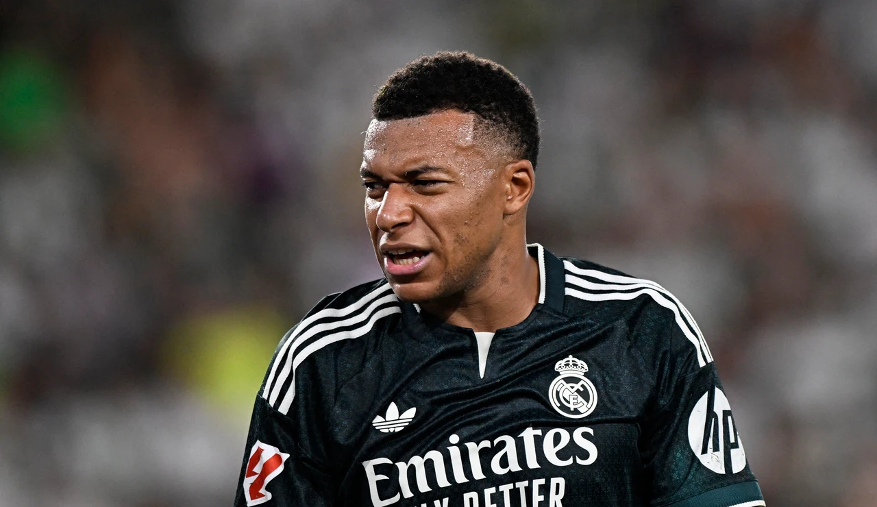 Kylian Mbappé, en un partido del Real Madrid