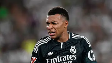 Kylian Mbappé, en un partido del Real Madrid Kylian Mbappé, en un partido del Real Madrid
