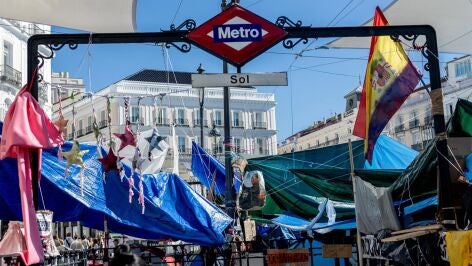 La Comunidad pide al delegado del Gobierno el desalojo de la acampada en Sol ante el "riesgo" para los viajeros de Metro